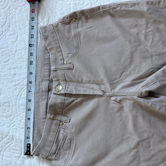 Chico's Girlfriend Slim Leg Ankle Tan Casual Comfy Stretch Pants Women's 2P EUC - Picture 10 of 11
